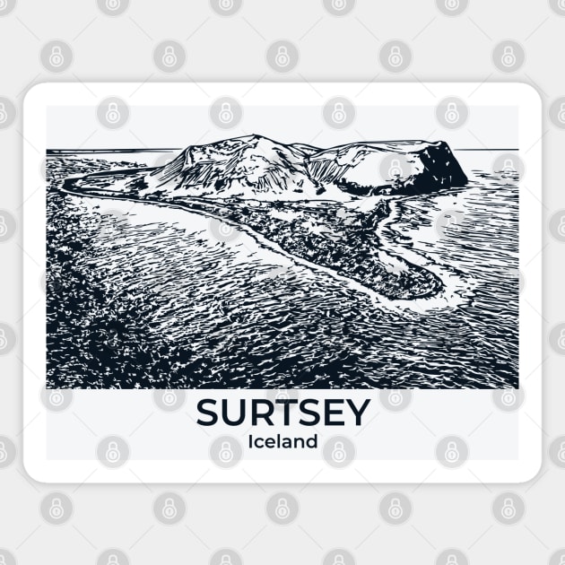 Surtsey - Iceland Magnet by Lakeric